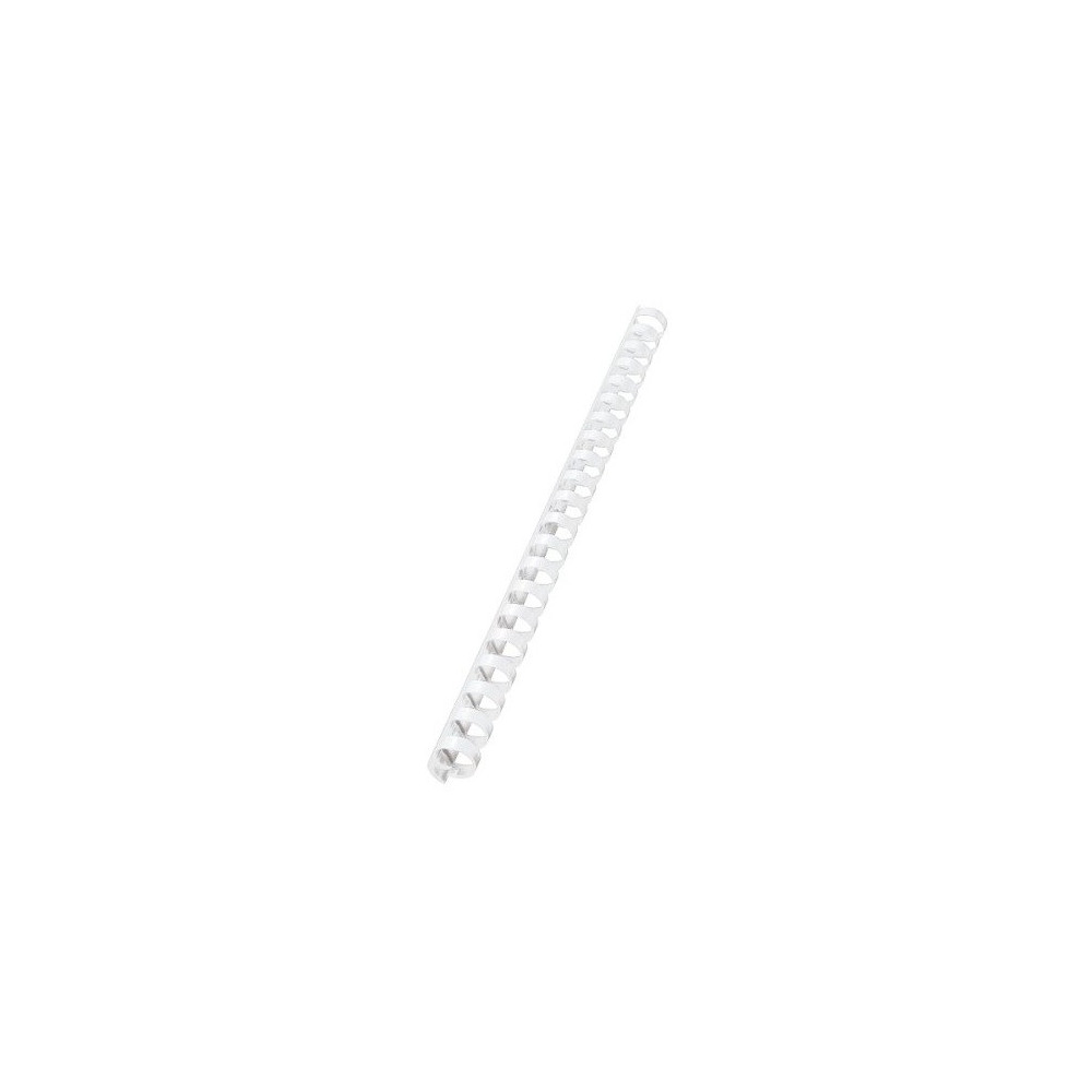 10 Reliures Spirale Plastique 16mm Blanc