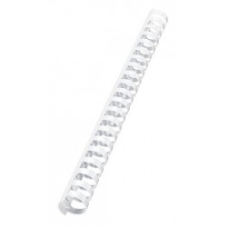 10 Reliures Spirale Plastique 22mm Blanc