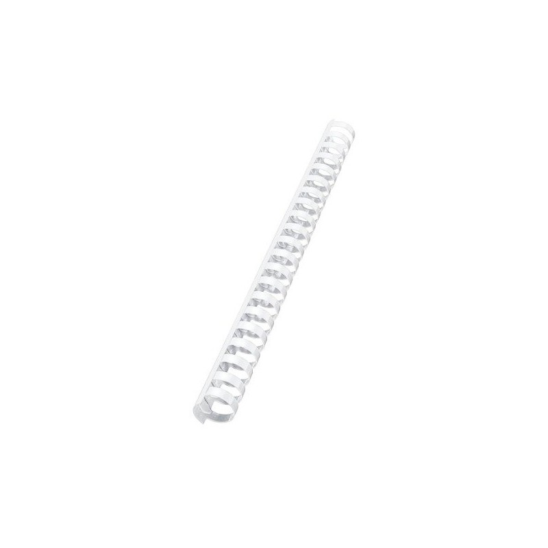 10 Reliures Spirale Plastique 22mm Blanc