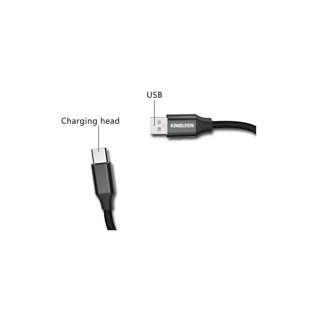 Câble USB Kingleen Pour Type C 3.1A / 1M  / Noir