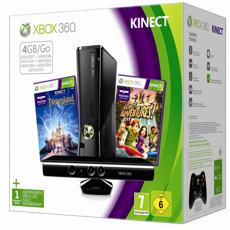 Microsoft X-BOX 360 / 4Go + Jeux + Kinect