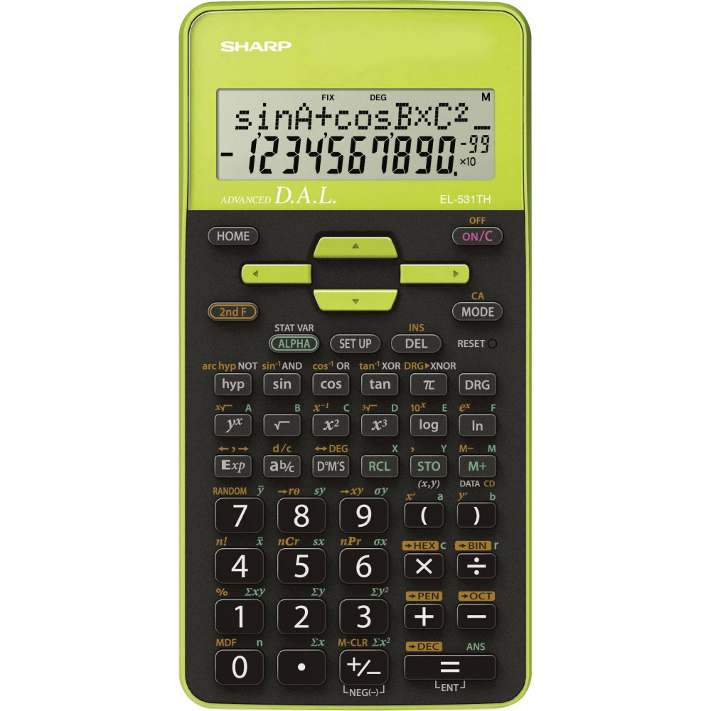 Calculatrice Scientifique Sharp EL-531TH / Noir et Vert