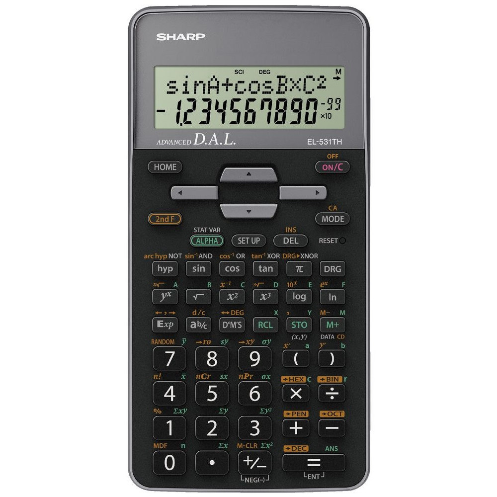 Calculatrice Scientifique Sharp EL-531TH / Noir et Gris