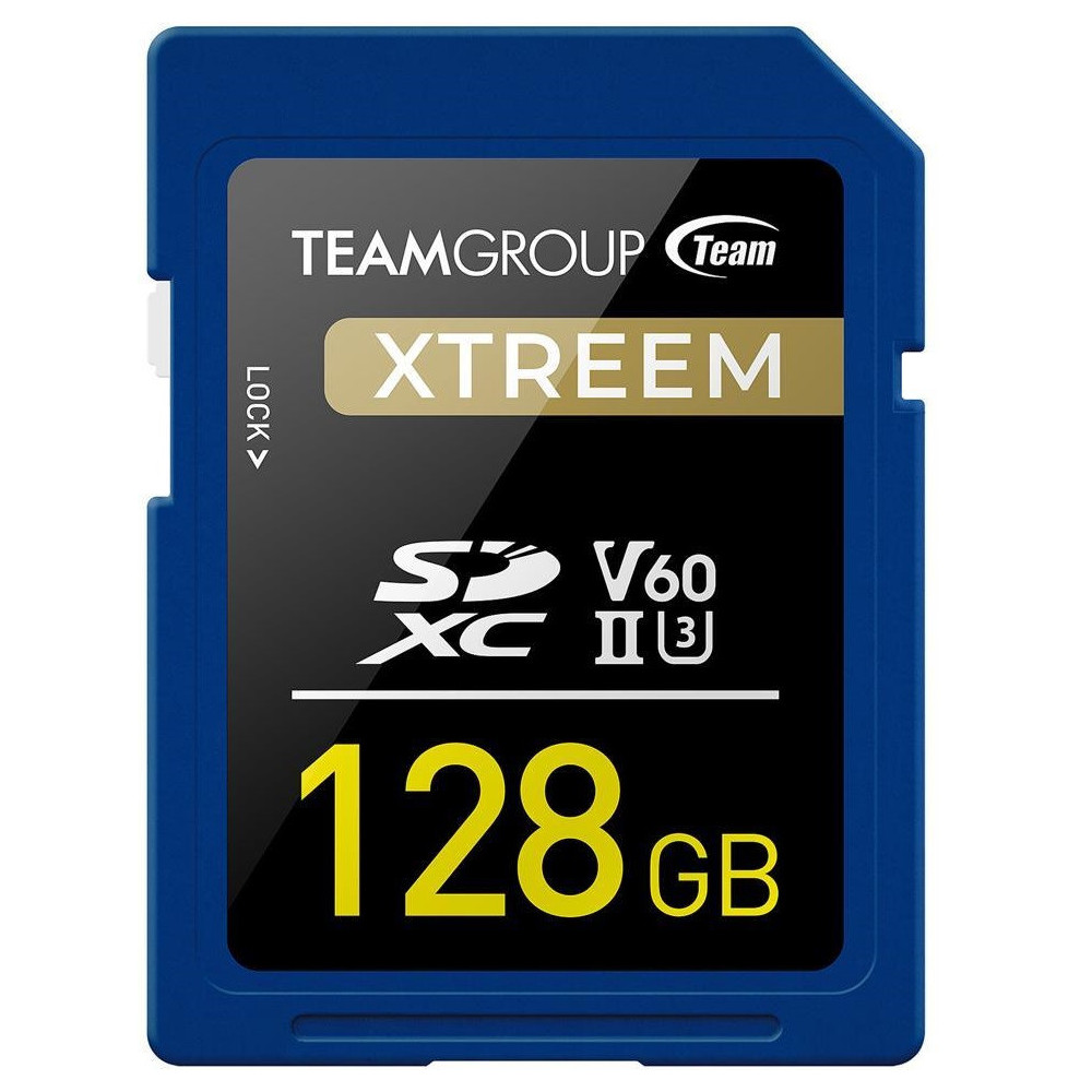 Carte SD Xtreem TeamGroup SDXC UHS-II / U3 / V60 / 128 Go