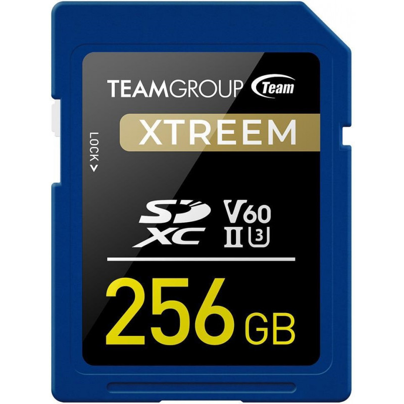 Carte SD Xtreem TeamGroup SDXC UHS-II / U3 / V60 / 256 Go