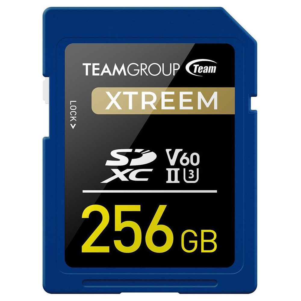 Carte SD Xtreem TeamGroup SDXC UHS-II / U3 / V60 / 256 Go