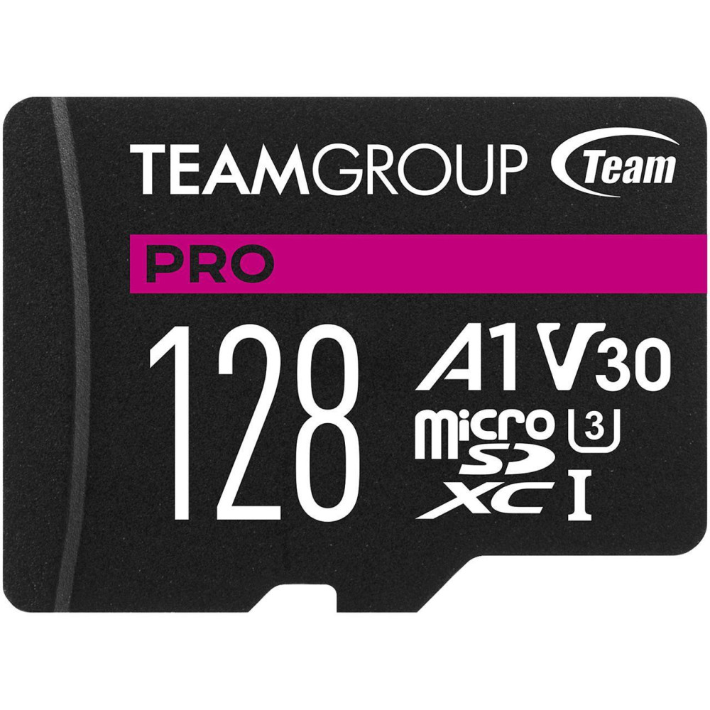 Carte Mémoire TeamGroup Micro SDXC Pro V30 U3 128 Go avec Adaptateur