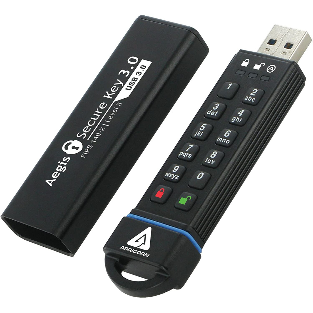 Clé USB Apricorn Aegis Secure Key 3.0 / 16 Go / Noir