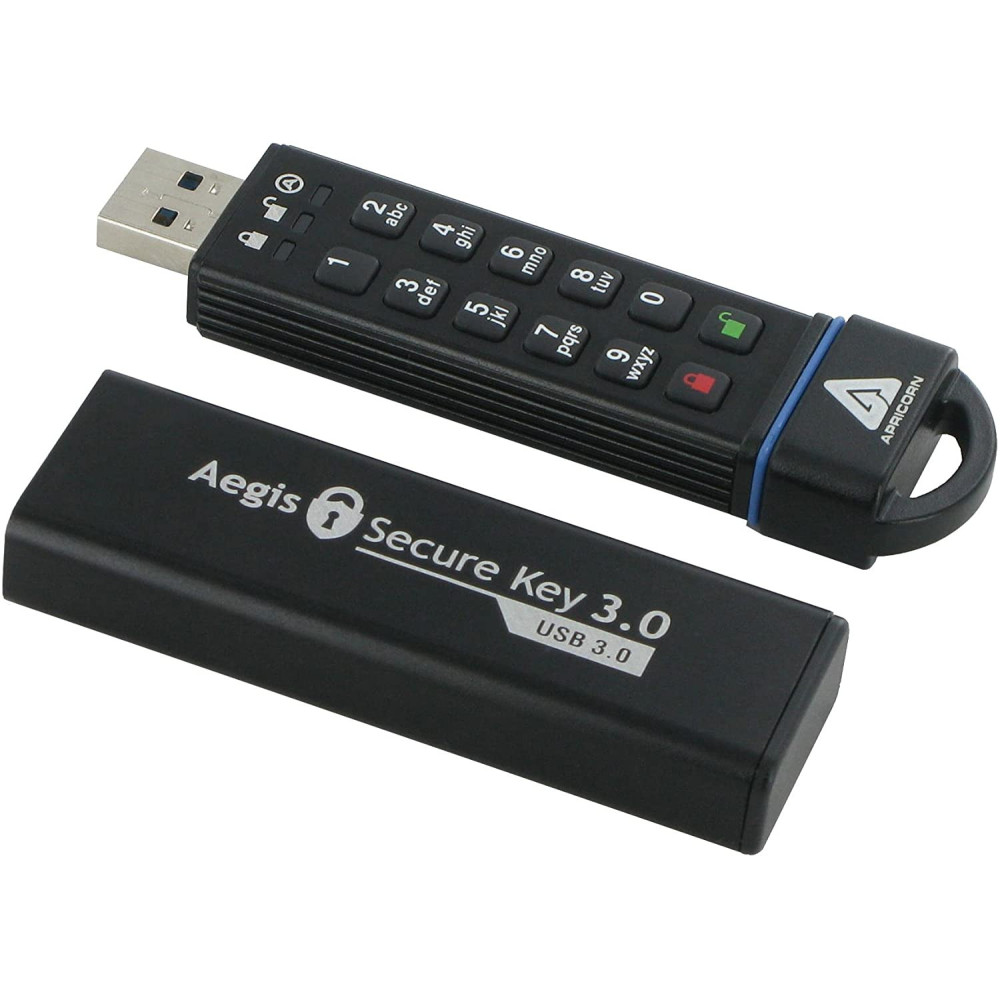 Clé USB Apricorn Aegis Secure Key 3.0 / 16 Go / Noir