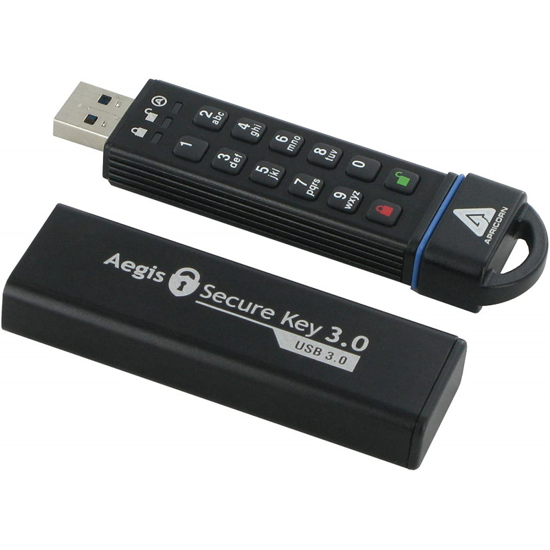 Clé USB Apricorn Aegis Secure Key 3.0 / 120 Go / Noir