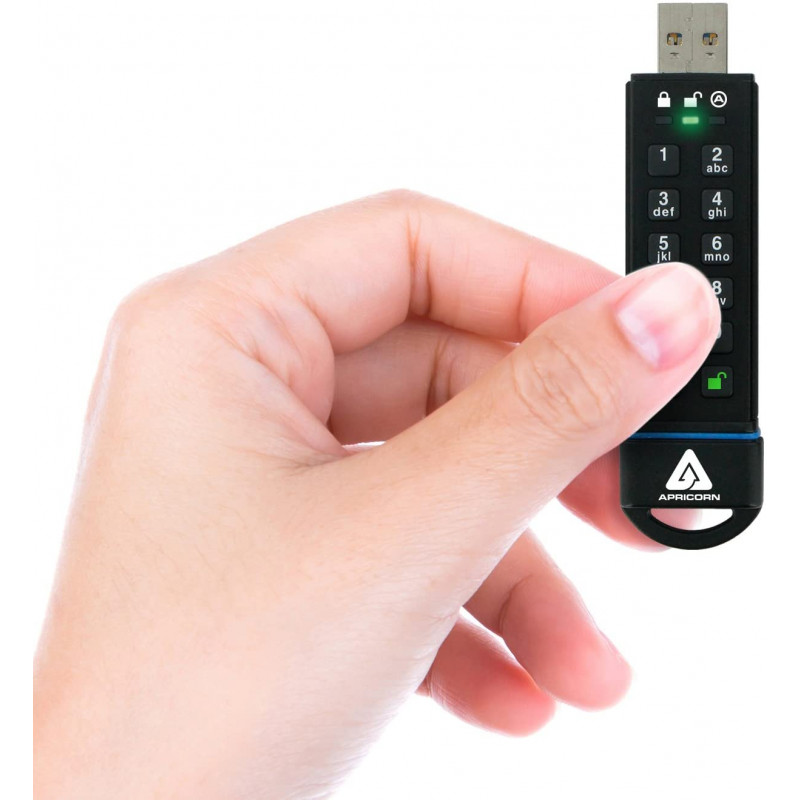 Clé USB Apricorn Aegis Secure Key 3.0 / 120 Go / Noir