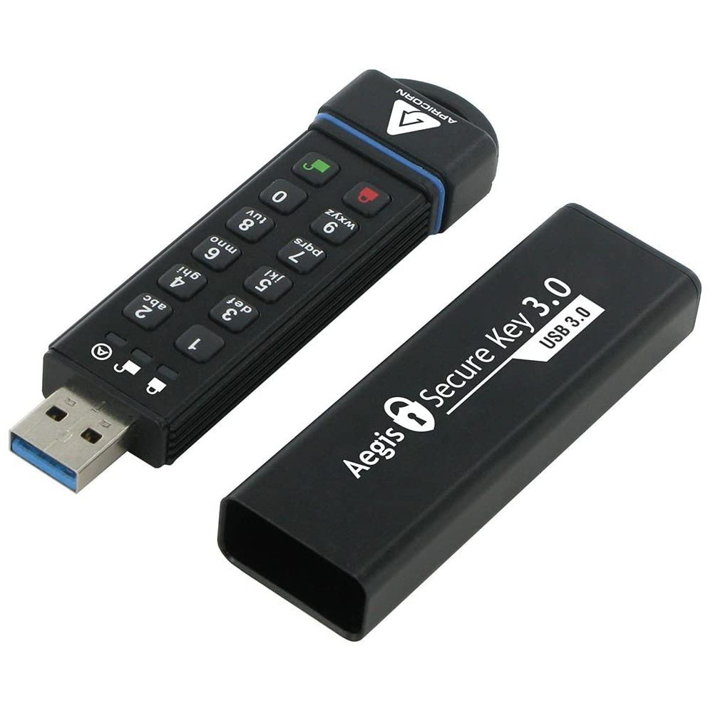 Clé USB Apricorn Aegis Secure Key 3.0 / 120 Go / Noir