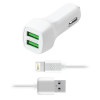 Chargeur Allume Cigare S-Link AC30B 2.1A avec câble lightning pour iPhone