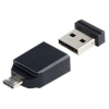 Clé USB Nano Verbatim avec adaptateur Micro USB / 32 Go / Noir