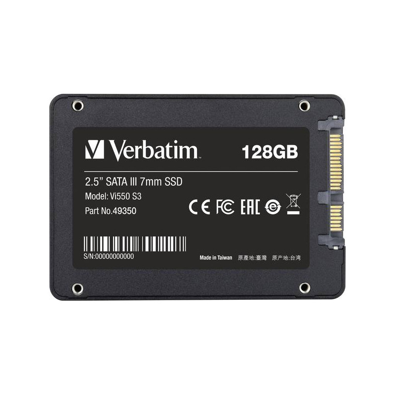 Disque SSD Interne Verbatim Vi550 S3 128 Go 2.5" SATA