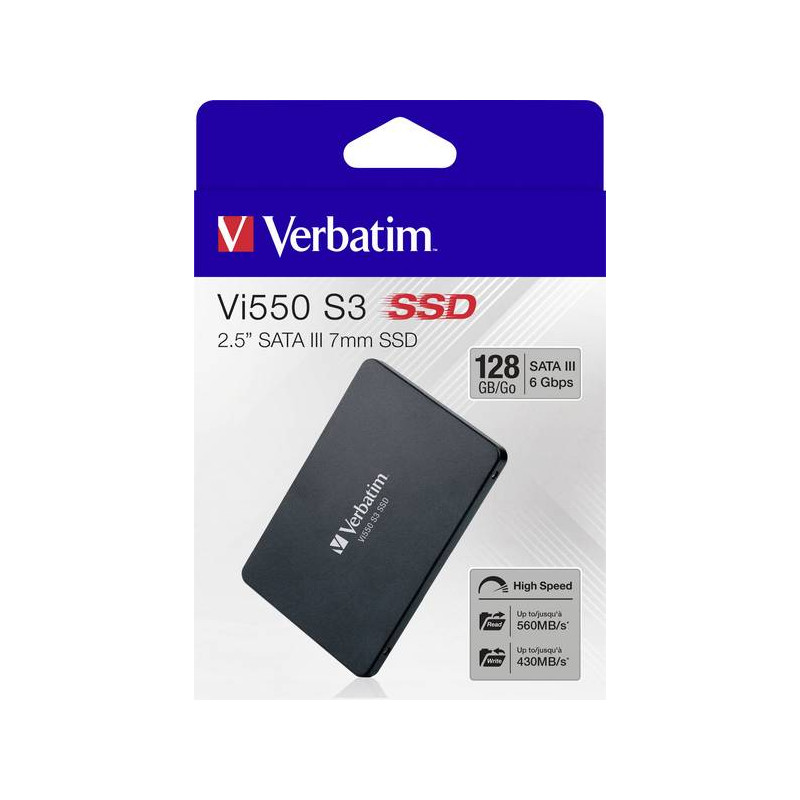 Disque SSD Interne Verbatim Vi550 S3 128 Go 2.5" SATA