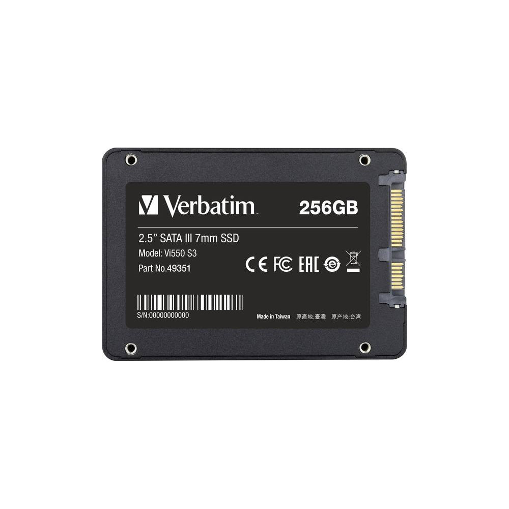 Disque SSD Interne Verbatim Vi550 S3 256 Go 2.5" SATA