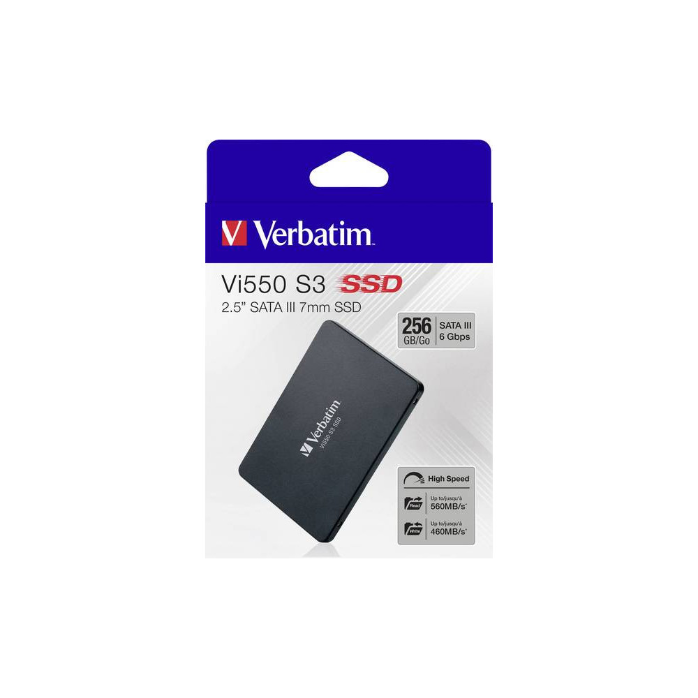 Disque SSD Interne Verbatim Vi550 S3 256 Go 2.5" SATA