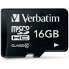 Carte mémoire Verbatim micro SDHC Class 10 / 16 Go