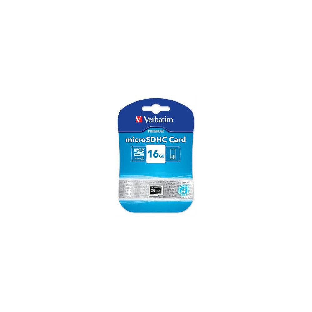 Carte mémoire Verbatim micro SDHC Class 10 / 16 Go