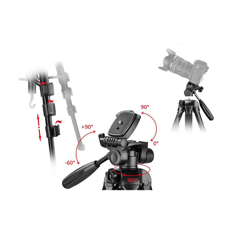 Trépied 60 Cm Avec étui – Pro Series – Pour Caméscope Canon VIXIA Et Appareils