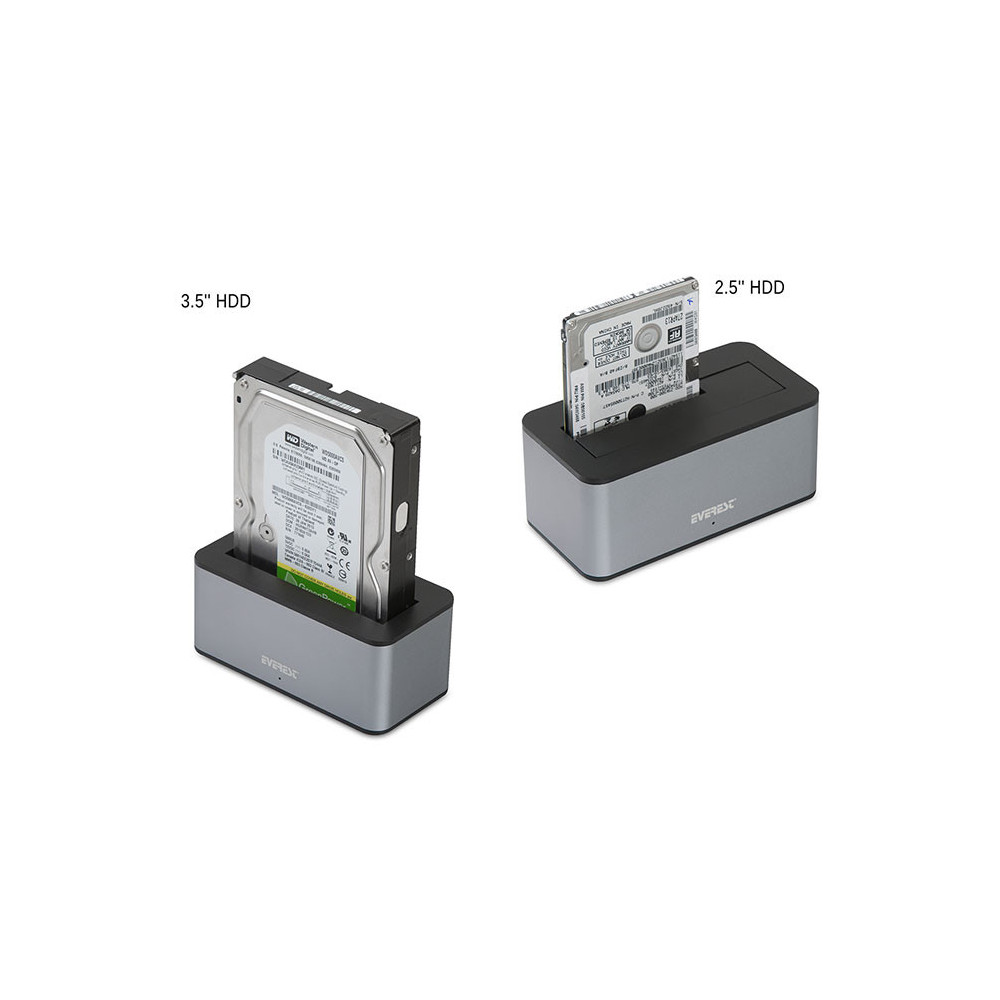Boîtier Disque Dur Externe Everest HD3-530 2.5" & 3.5 " Usb 3.0 / Noir