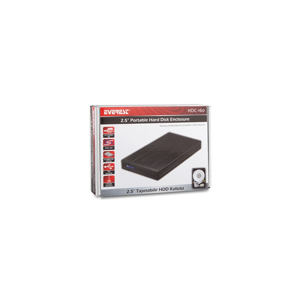Boîtier Disque Dur Externe Everest HDC-160 2.5 Usb 2.0 + IDE / Noir