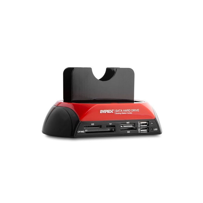 Boîtier Disque Dur Externe Everest HDC-385 2.5 & 3.5 Usb 2.0 IDE + SATA HDD  + Station d'accueil pour lecteur de carte