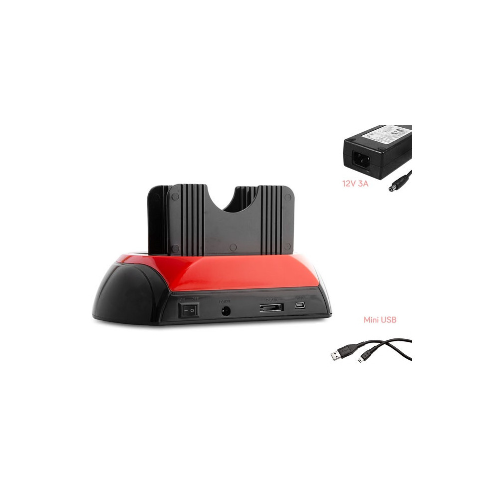 Boîtier Disque Dur Externe Everest HDC-385 2.5 & 3.5 Usb 2.0 IDE + SATA HDD + Station d'accueil pour lecteur de carte