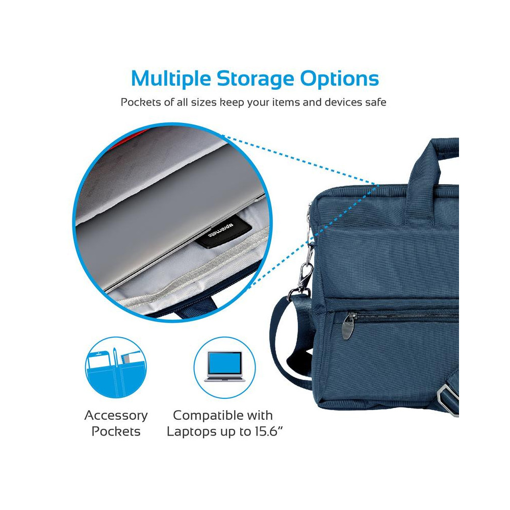 Sacoche Pour Ordinateur Portable Promate 15.6" / Bleu