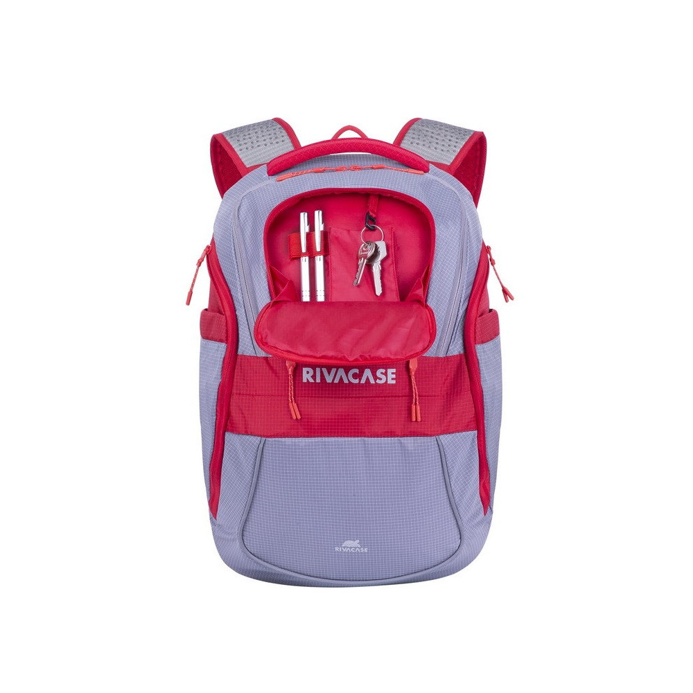 Sac à dos Rivacase 5225 20L / 15.6" / Gris & Rouge