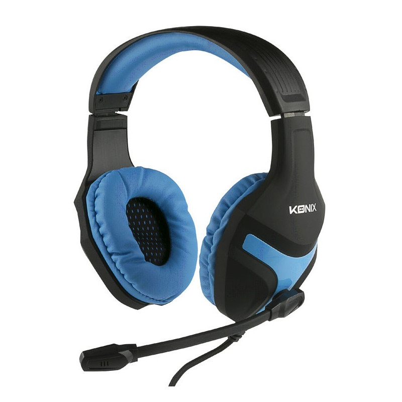 Casque Micro Gaming KONIX PS4 Mythics / Noir & Bleu