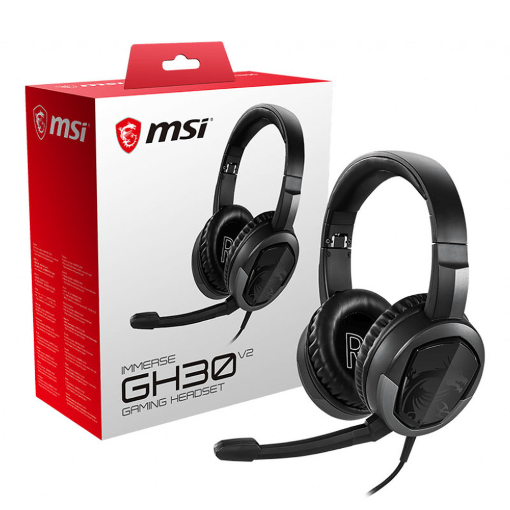Casque Micro Gaming Pliable MSI Immerse GH30 Version V2 / Noir