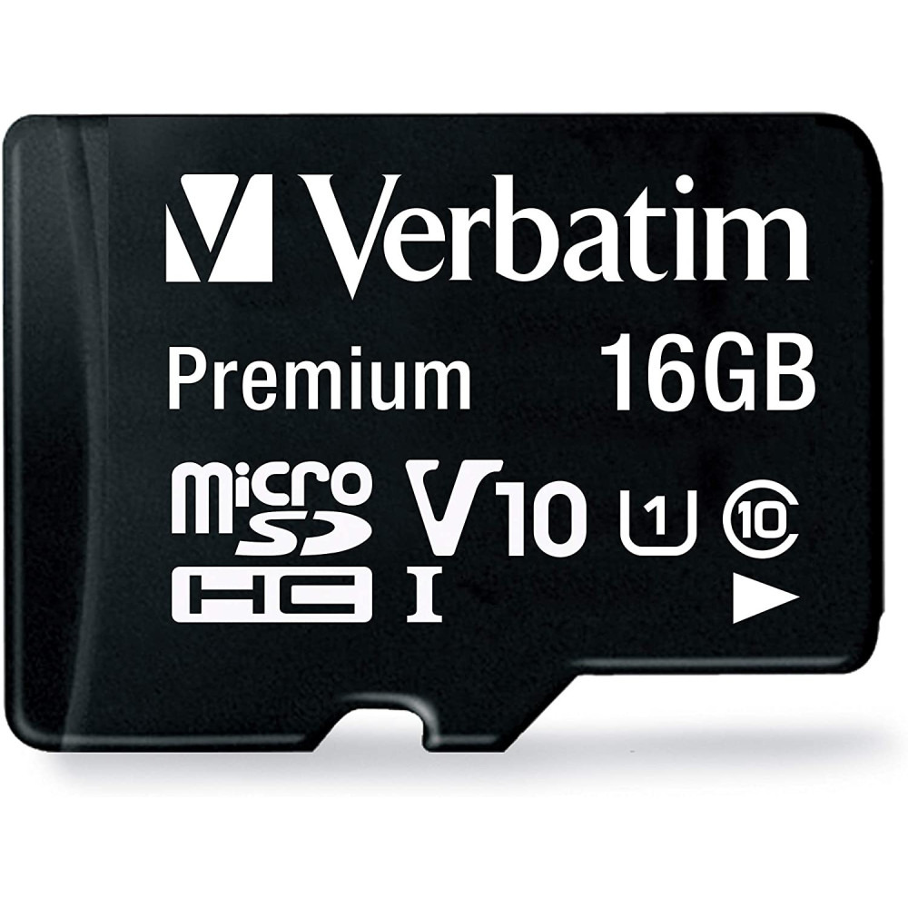 Carte mémoire Verbatim micro SDHC Class 10 avec Adaptateur / 16 Go