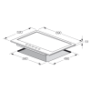Plaque de cuisson encastrable Focus / 70cm / 5 Feux / Inox