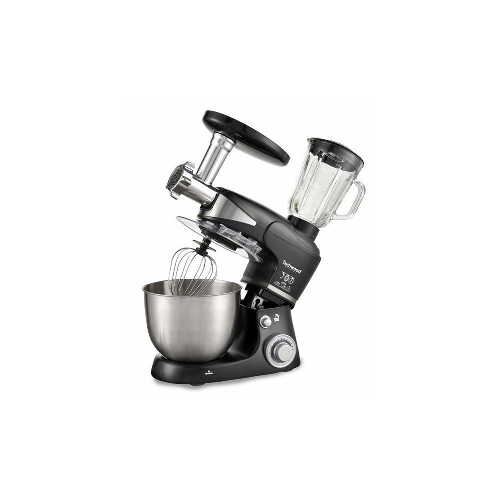 Robot Multifonctions Pétrin Techwood TRO-5066 / 1000 W / Noir & Inox