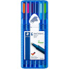 Box 6 Stylo à bille STAEDTLER Triplus chevalet 337 couleurs assorties