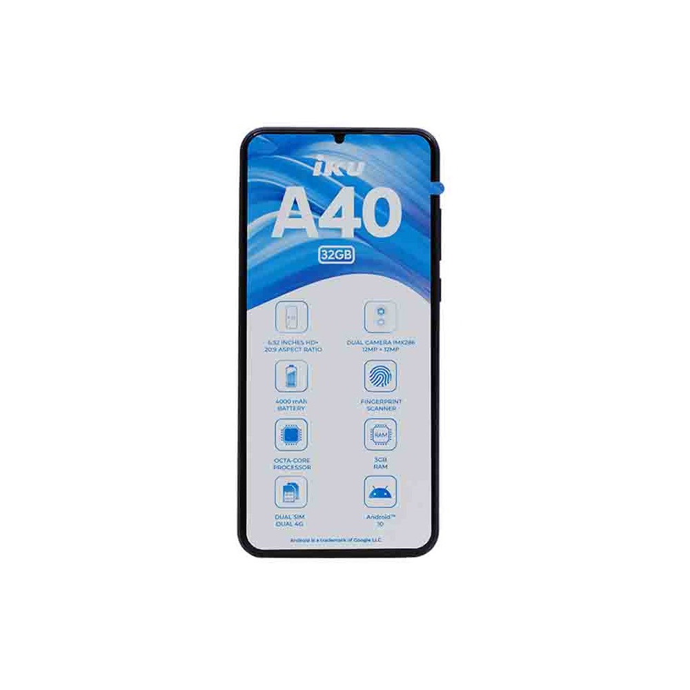 Téléphone Portable Iku A40 / 4G / Double SIM / Bleu + Sim Orange 60 Go Offerte