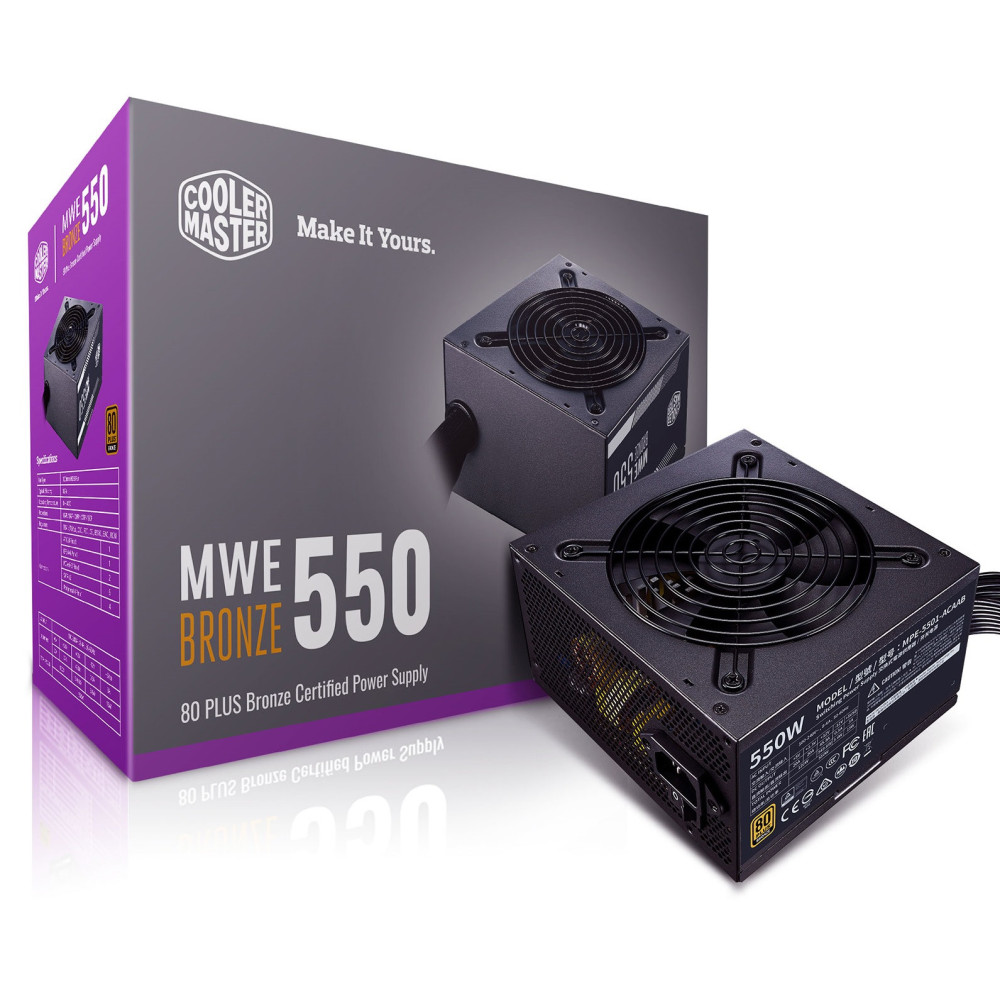 Boite d'alimentation Cooler Master MWE V2 550W / 80 Plus Bronze