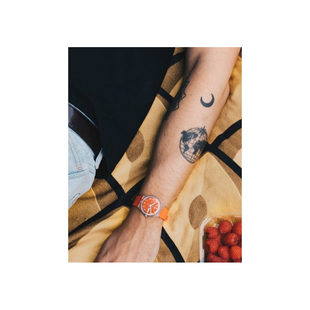 Montre Mixte Swatch RED AWAY GE722