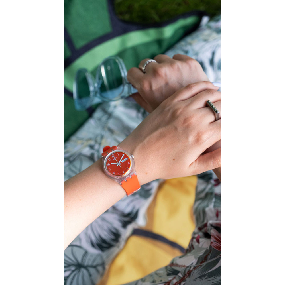 Montre Mixte Swatch RED AWAY GE722