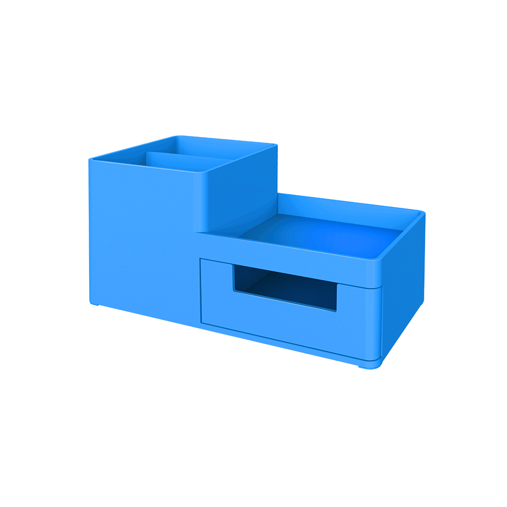 Organisateur de bureau 3 compartiments Deli EZ25150 / Bleu