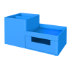 Organisateur de bureau 3 compartiments Deli EZ25150 / Bleu