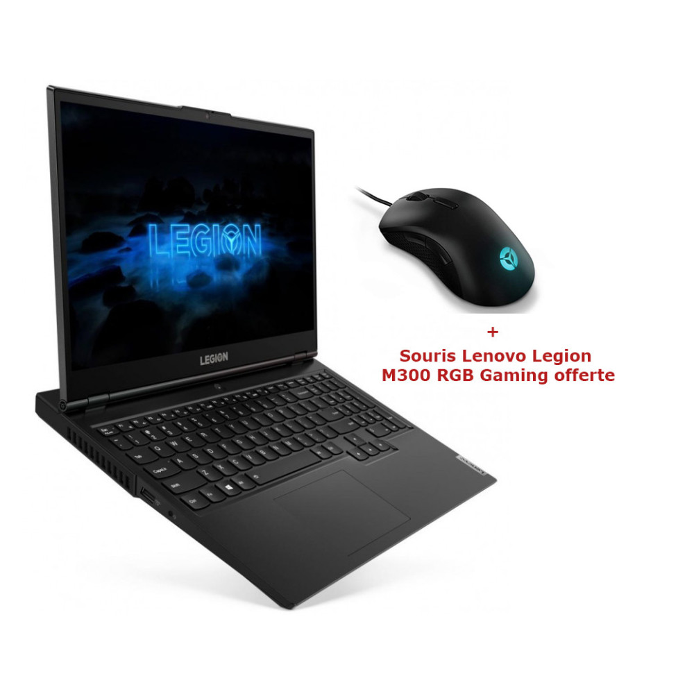 Pc portable Lenovo Legion 5 15IMH05H / i7 10é Gén / 16 Go / Noir + Souris Lenovo Legion  M300 RGB Gaming offerte