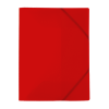 Chemise plate à 3 rabats OfficePlast avec élastique en Polypropylène opaque polyclass A4 / Rouge