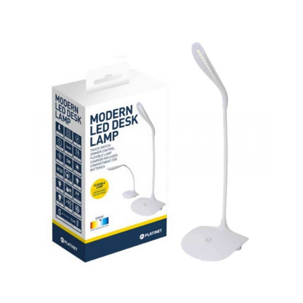Lampe de bureau LED Platinet PDL01 / 3.5W / Blanc