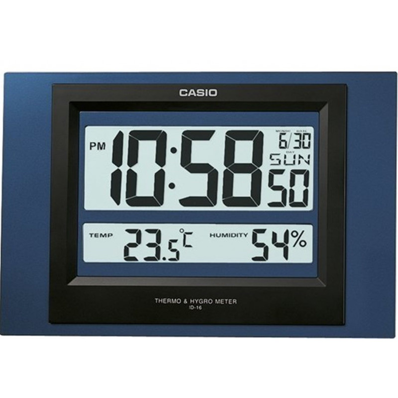 Horloge murale numérique Casio ID-16S-2DF / Bleu