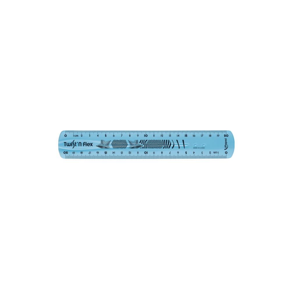 Règle plate TWIST'N FLEX ASS MAPED 20 cm