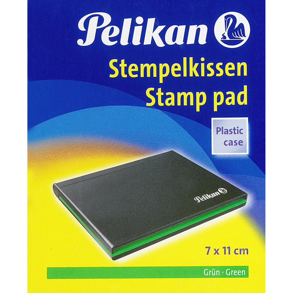 Boîte à Tampon Pelikan en plastique 7x11 cm / Vert