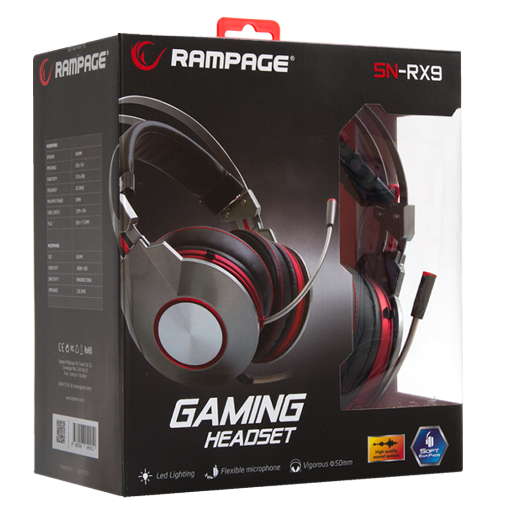 Casque Micro USB Gaming Pro Rampage SN-RX9 / Surrond 7.1/ Pc et PS4